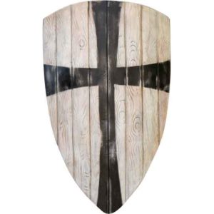 Crusader LARP Shield - White/Black
