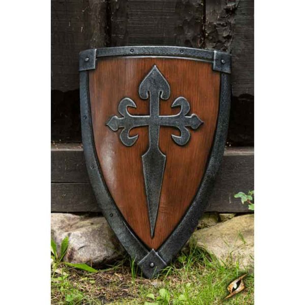 Crusader LARP Shield - Wood and Steel