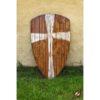 Crusader LARP Shield - Wood with White