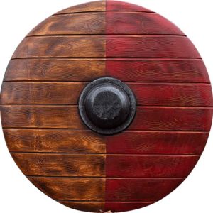 Drang LARP Shield - Red and Wood