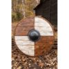 Thegn LARP Shield - White and Wood - 80 cm