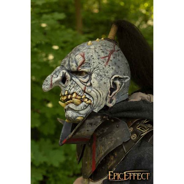 Troll Mask - Grey with Hair