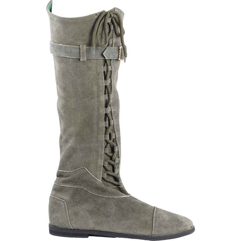 laced suede boots