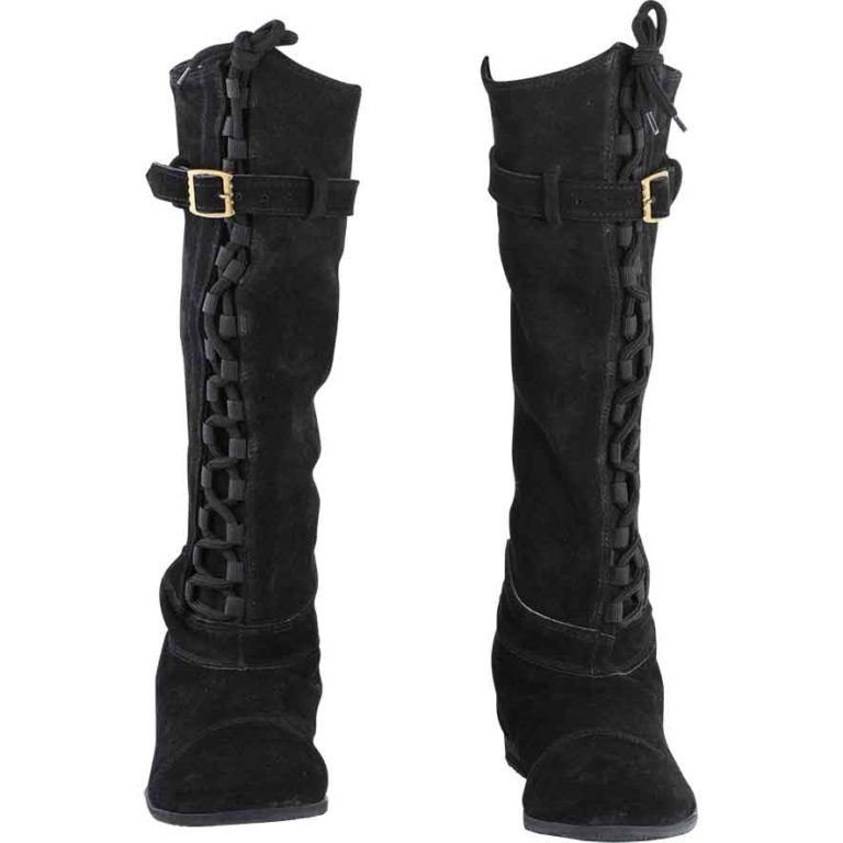 laced suede boots
