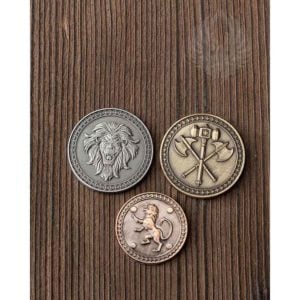 Set of 10 Gold King LARP Coins