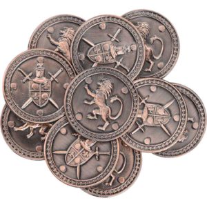 Set of 10 Copper King LARP Coins
