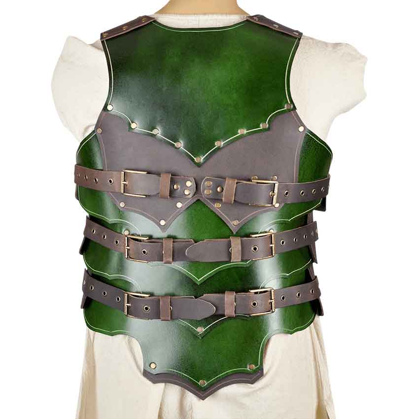 Green Leather Arm Guard For Archery - Adjustable Protection For Right & Left Handed Archers