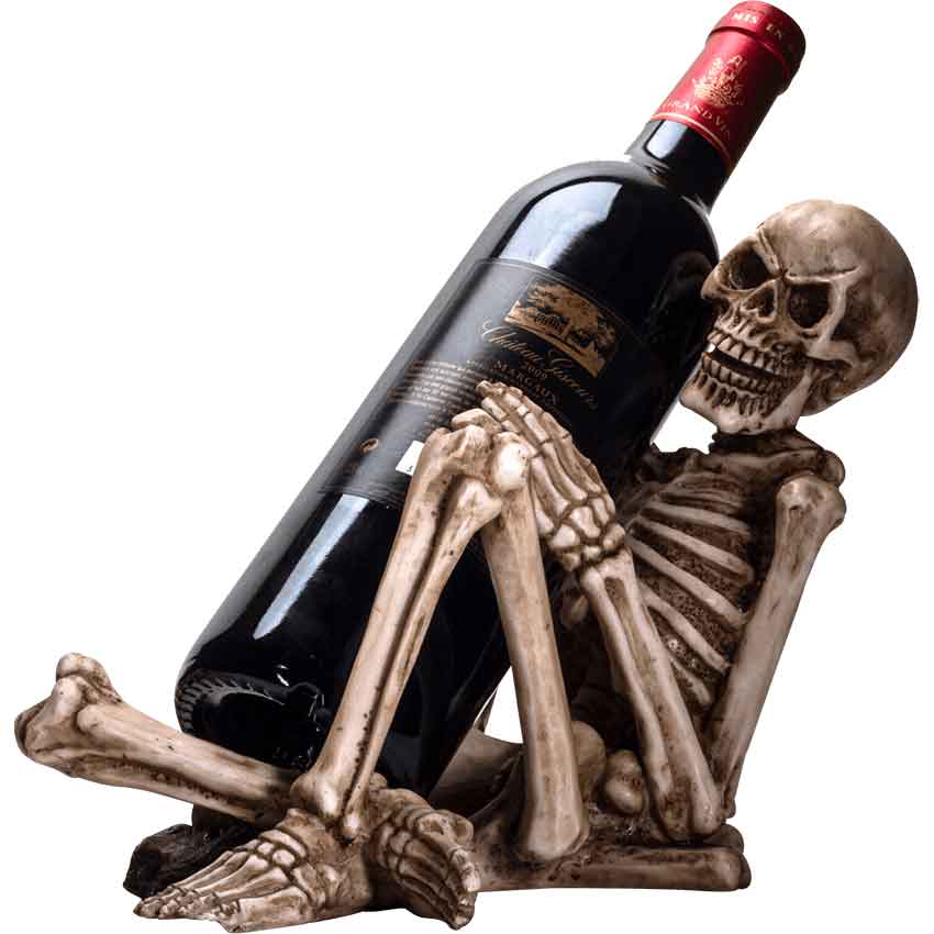 Psychedelic Wine Bottle Holder Case DOD Muertos Bones Skeleton Gift 41043 NEW 