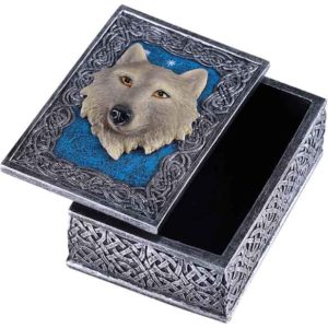 Grey Wolf Trinket Box