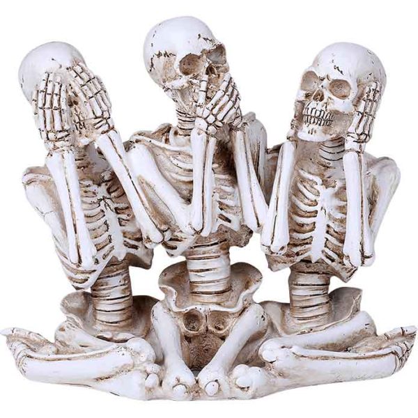 No Evil Skeleton Trio Statue