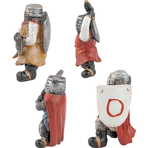 Colorful Knight Mini Statue Set