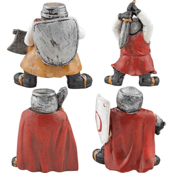 Colorful Knight Mini Statue Set