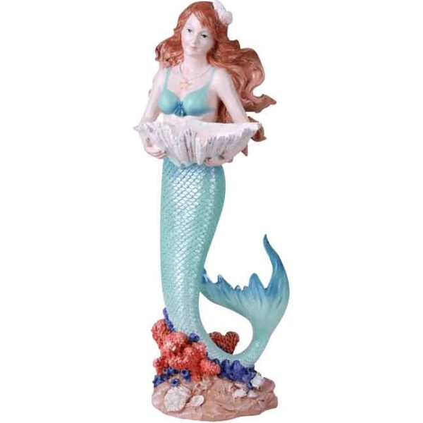 Mermaid Holding Shell Statue