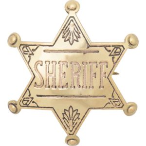 Brass Western Sheriff Badge