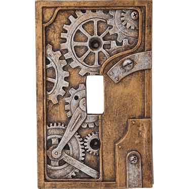 Light Switch Plate Cover Steampunk Rusted Iron Design Steampunk Art Decor 
