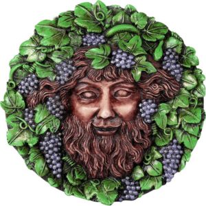 Round Bacchus Wall Plaque