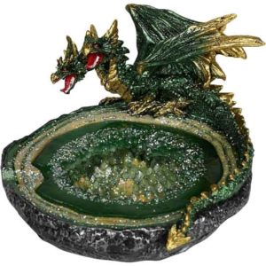 Green Double-Headed Dragon Ashtray