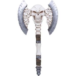 Skull Double-headed Axe Statue