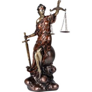 Lady Justice on a Globe Statue
