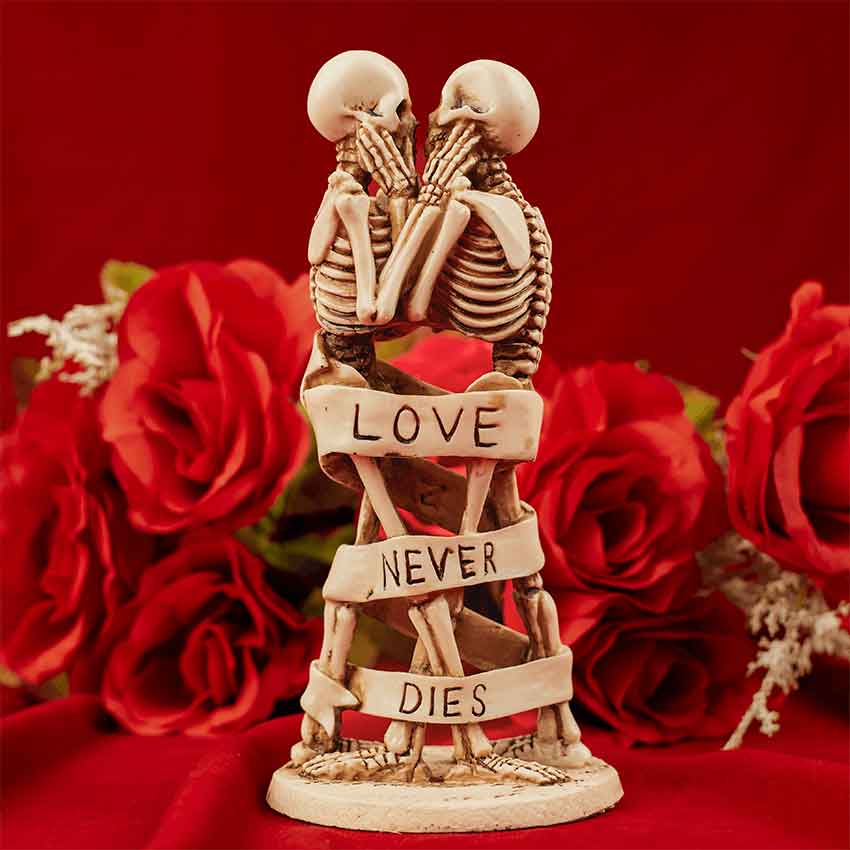 Amazon.com: Love Never Dies Collectible Skeleton Sculpture
