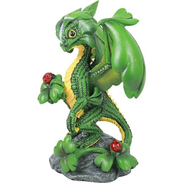 Lucky Clover Dragon Statue