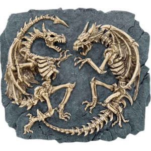 Double Dragon Skeleton Plaque