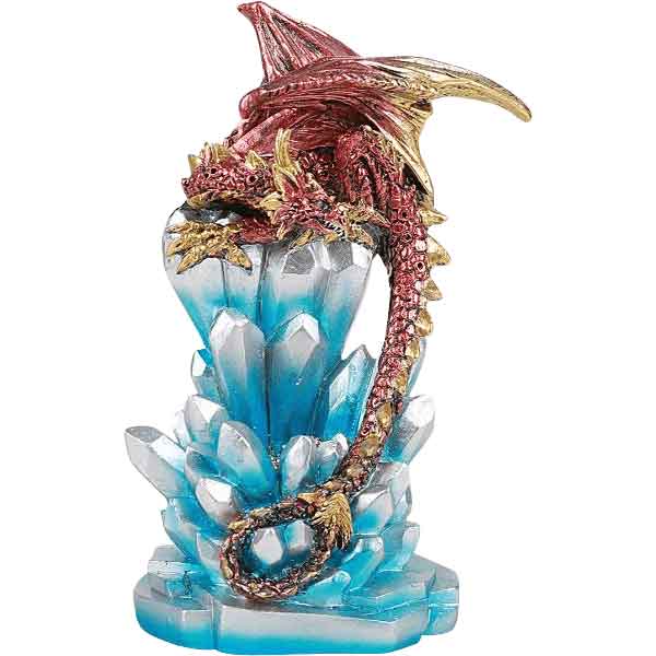 LED Red Ice Dragon Statue