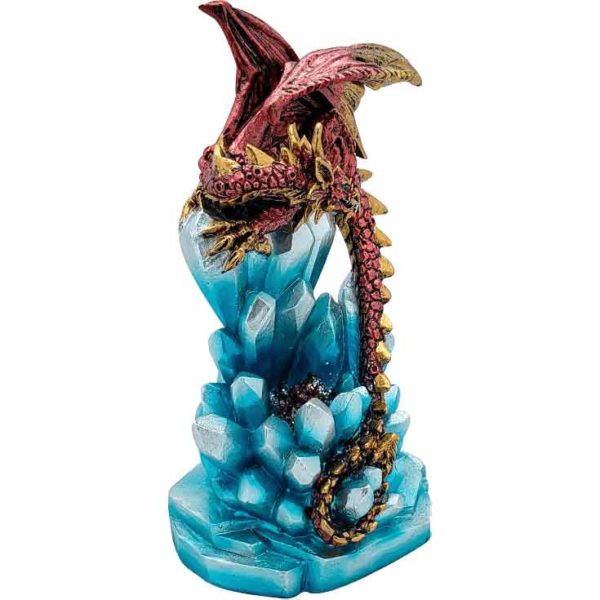 LED Red Ice Dragon Statue