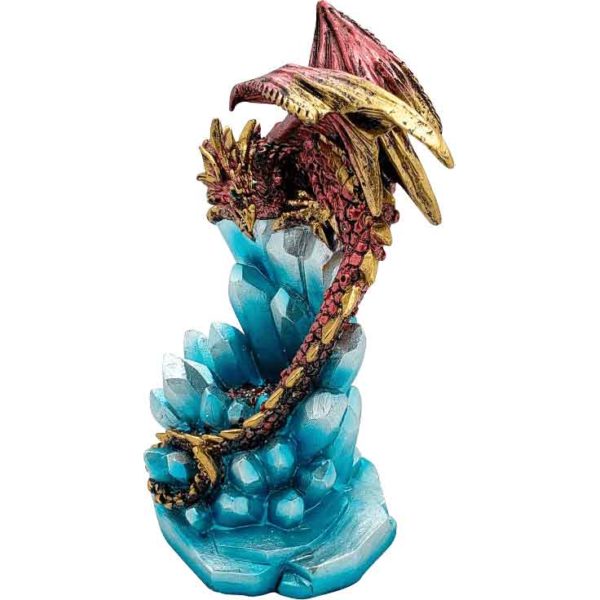 LED Red Ice Dragon Statue