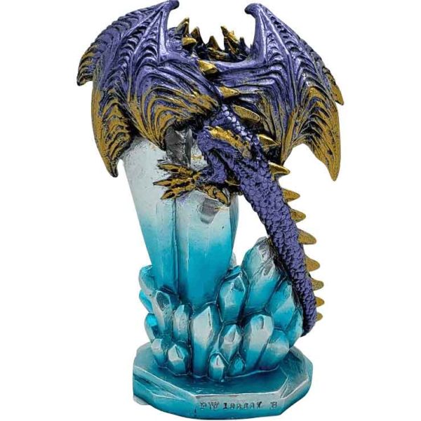 LED Purple Ice Dragon Statue