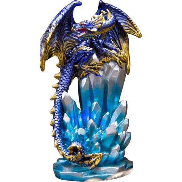 LED Purple Ice Dragon Statue