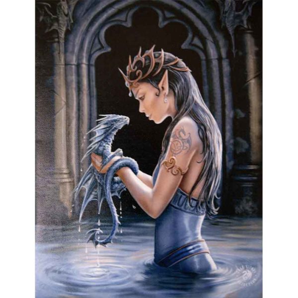 Water Dragon Canvas Art Print by Anne Stokes