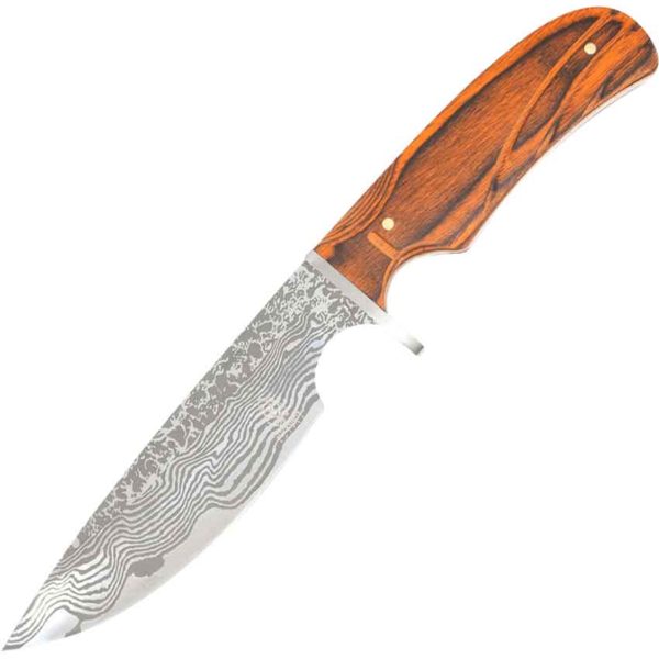 Damascus Hunting Knife with Sheath