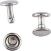 Double Cap Rivets - Nickel Plated - 1/4 Inch - 100 Pack