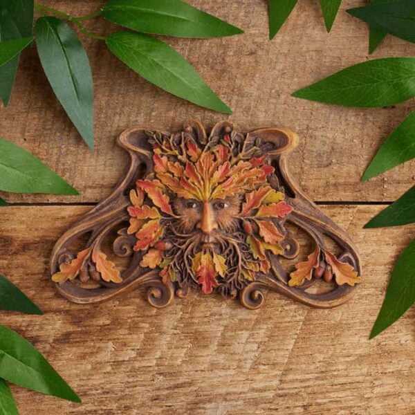 Autumn Maple Greenman Wall Plaque