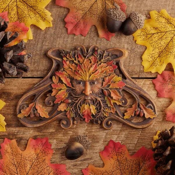 Autumn Maple Greenman Wall Plaque