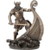 Viking Warrior Standing on Prow Statue