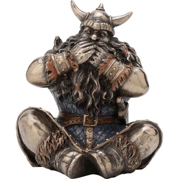 Speak No Evil Viking Statue