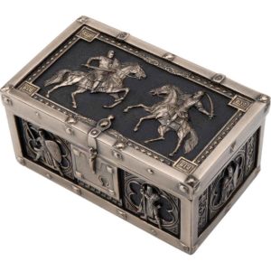 Battling Crusader Bronze Trinket Box