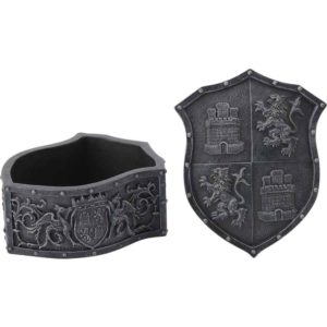 Medieval Crest Grey Trinket Box