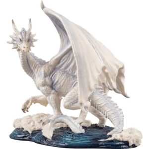 Glacial White Dragon Statue