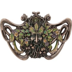 Spring Mushroom Bronze Greenman Plaque