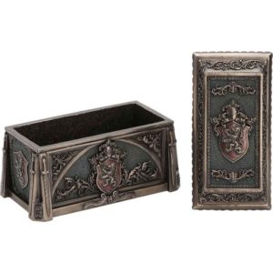 Lion Crest Bronze Trinket Box