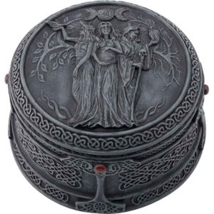 Celtic Triple Goddess Grey Trinket Box