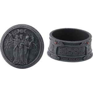 Celtic Triple Goddess Grey Trinket Box