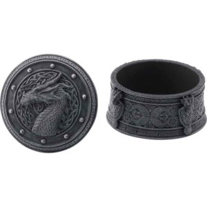 Celtic Dragon Round Trinket Box
