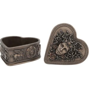 Medusa Heart Shaped Trinket Box