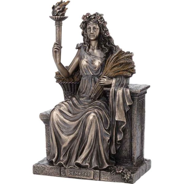 Bronze Enthroned Demeter Statue