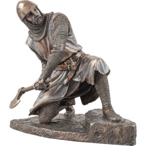 Kneeling Knights Templar with Axe Statue
