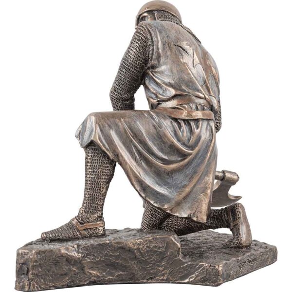 Kneeling Knights Templar with Axe Statue